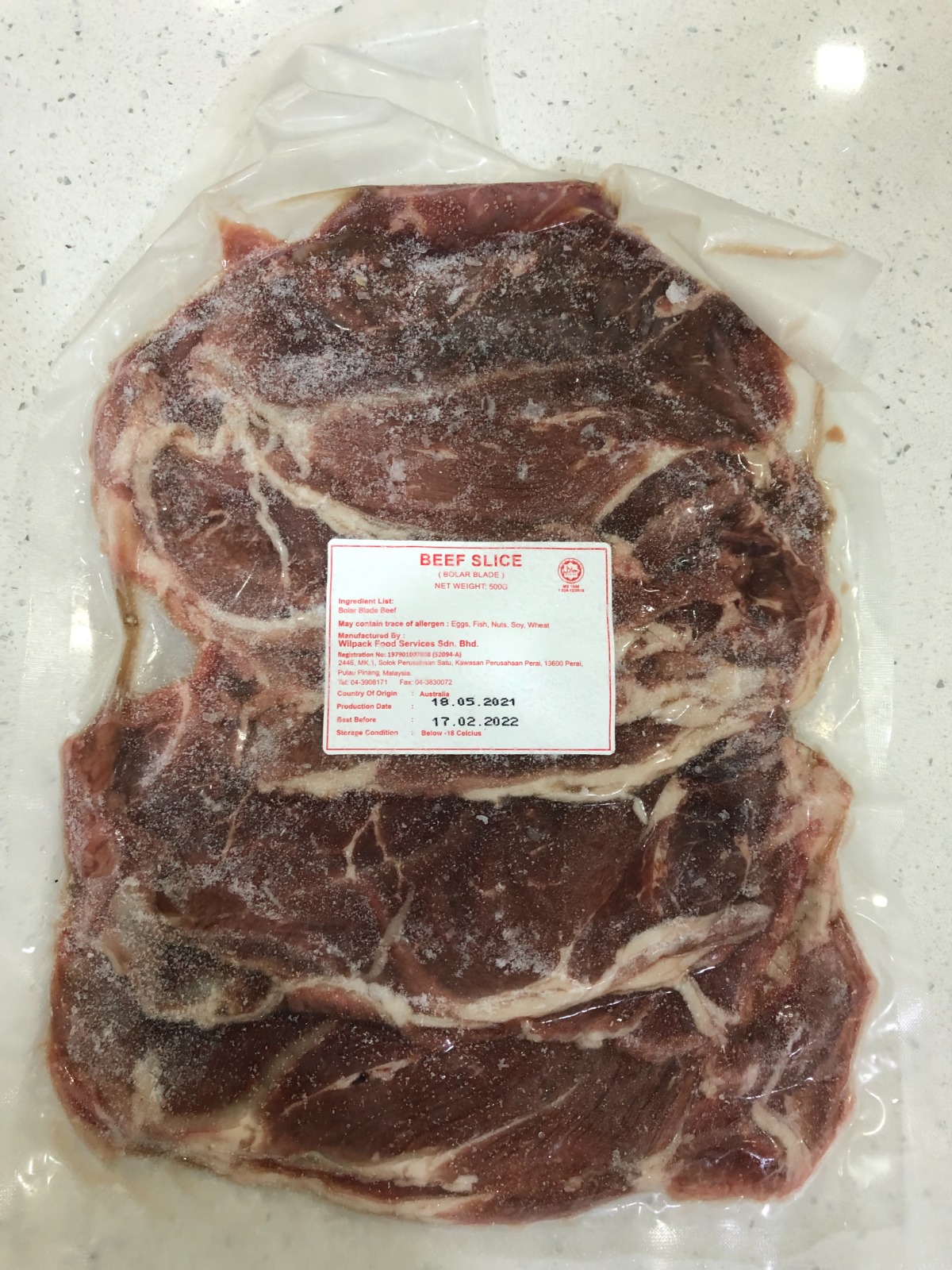 Australia Grain Fed Bolar Blade - Beef Slice