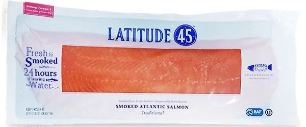 Cold Smoke Atlantic Salmon Sliced 1kg - Latitude Brand