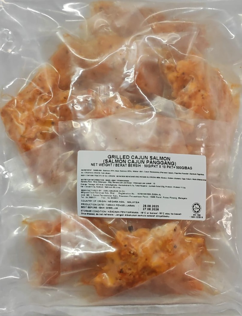 Grilled Gajun Salmon 50g